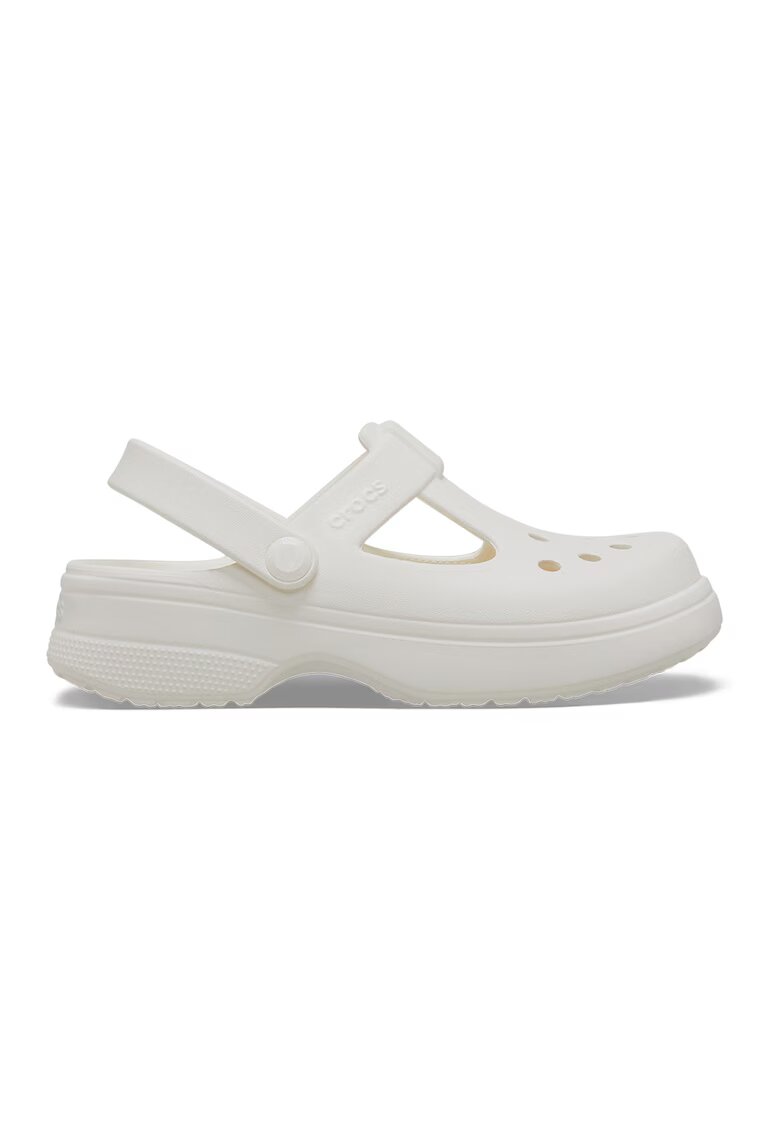 Crocs Крокс с релефно лого - Мръснобял