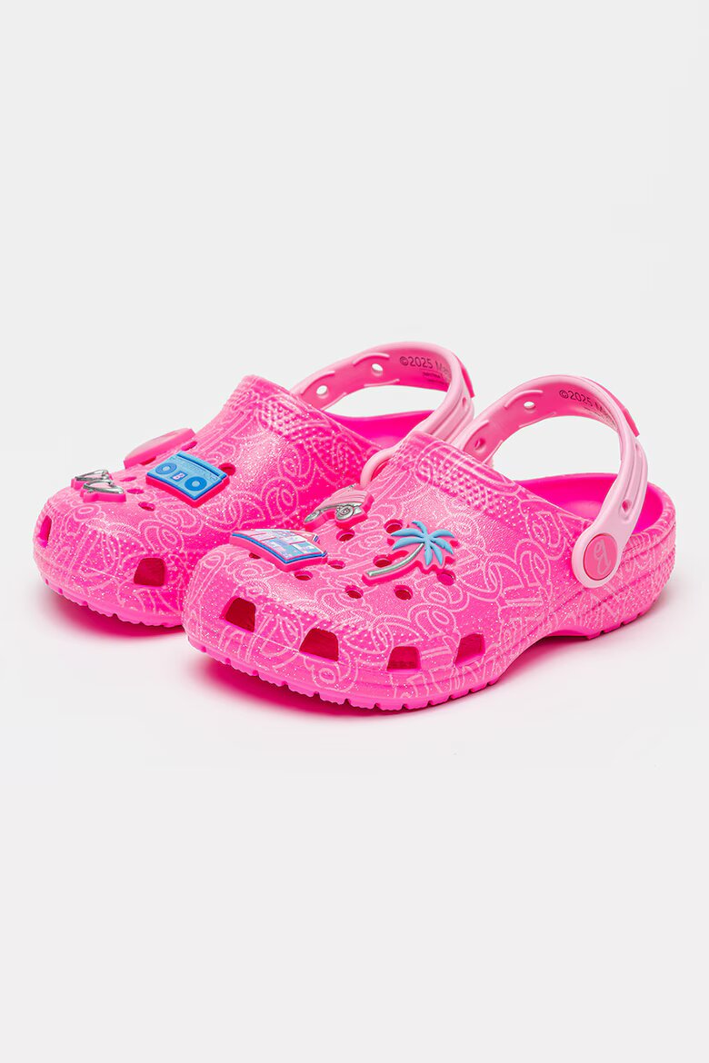 Crocs Крокс с тема Barbie Неоново розово/Сребрист