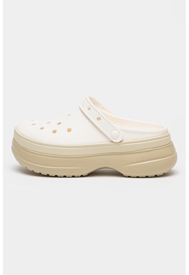 Crocs Полускосен крокс с масивен дизайн - Бял