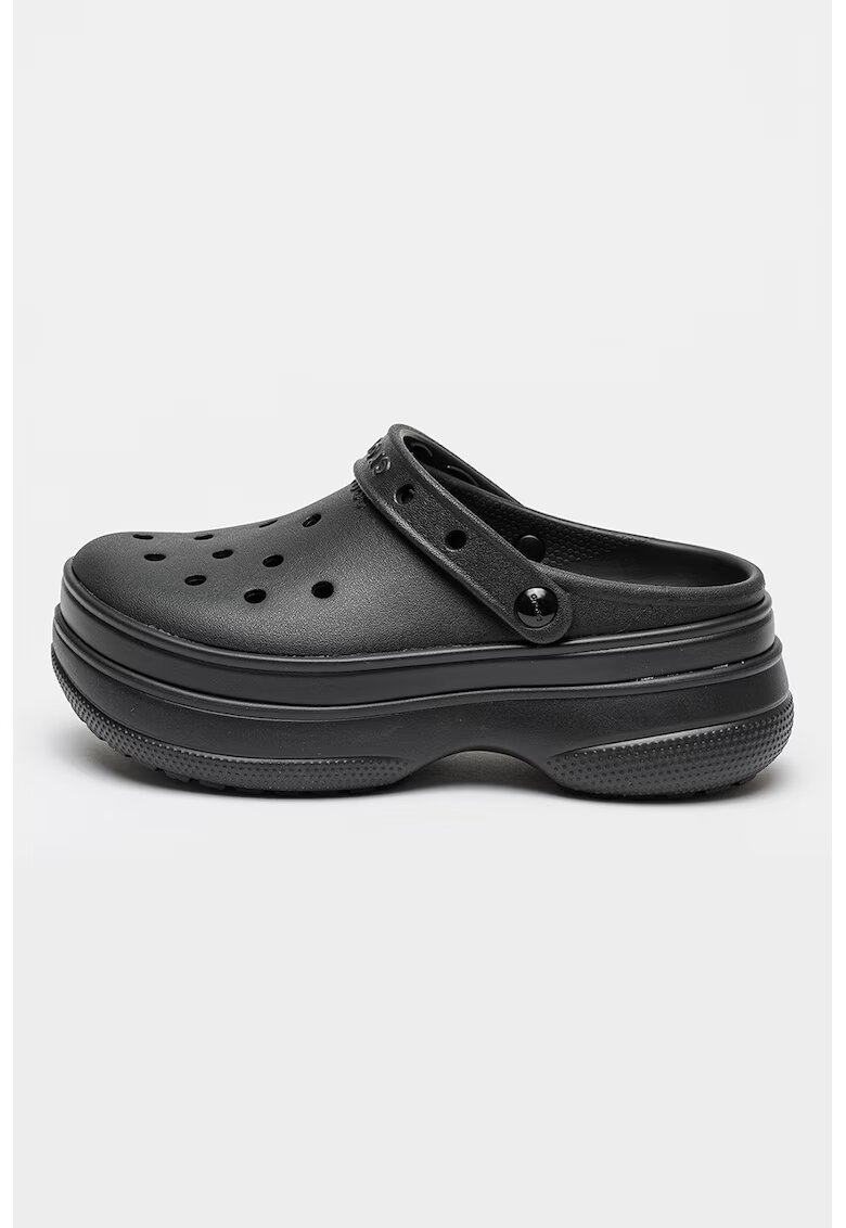 Crocs Полускосен крокс с масивен дизайн - Черен