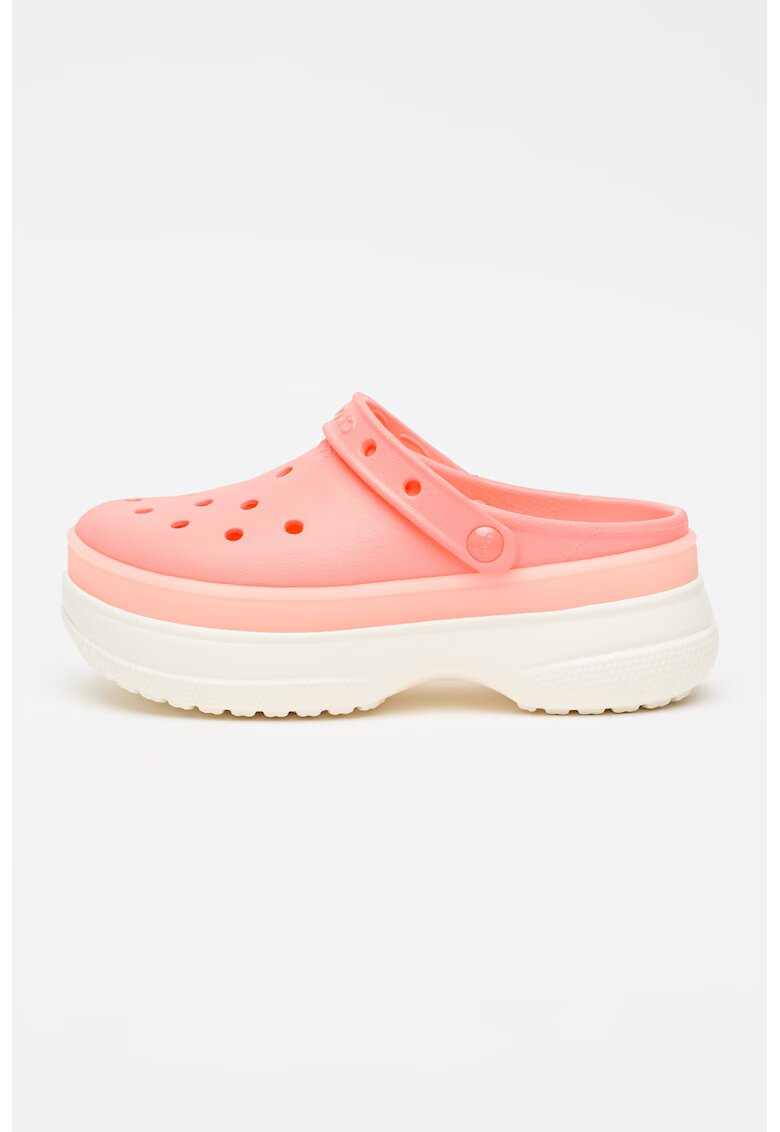 Crocs Полускосен крокс с отворена пета - Неоново розово