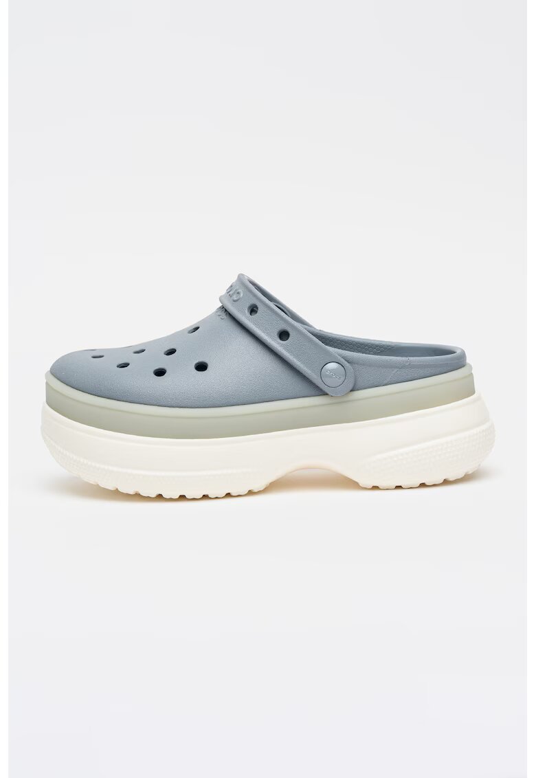 Crocs Полускосен крокс с отворена пета - Прашно синьо