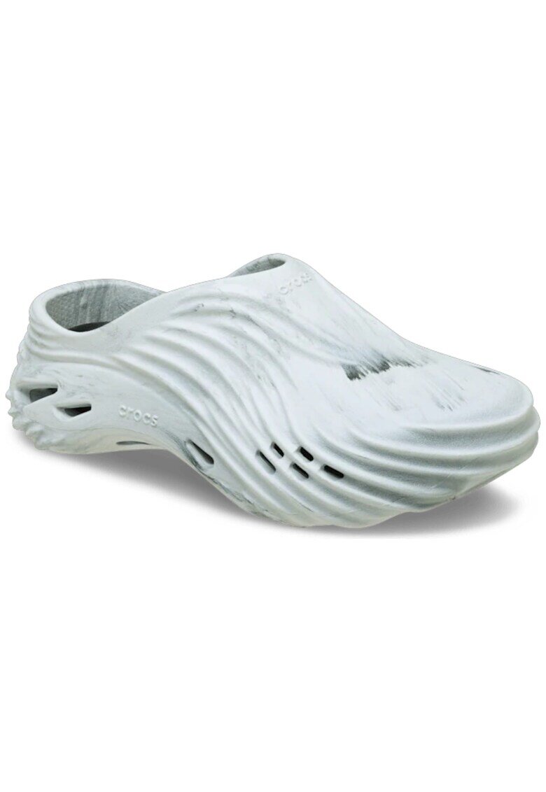 Crocs Сабо Echo Watercolor Marbled Wave 51347 - Бял/Черен