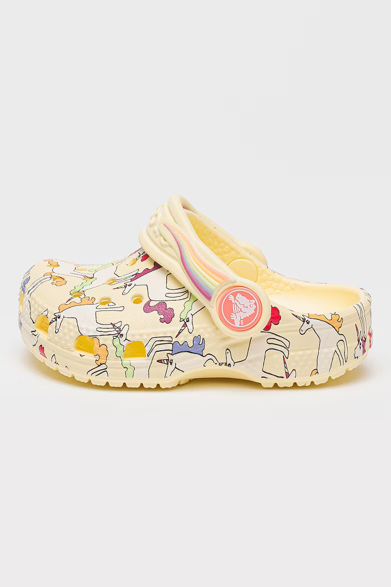 Crocs Сабо с десен Бял/Жълт