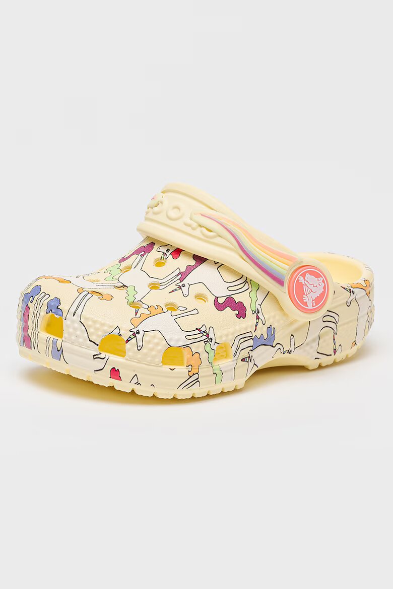Crocs Сабо с десен Бял/Жълт