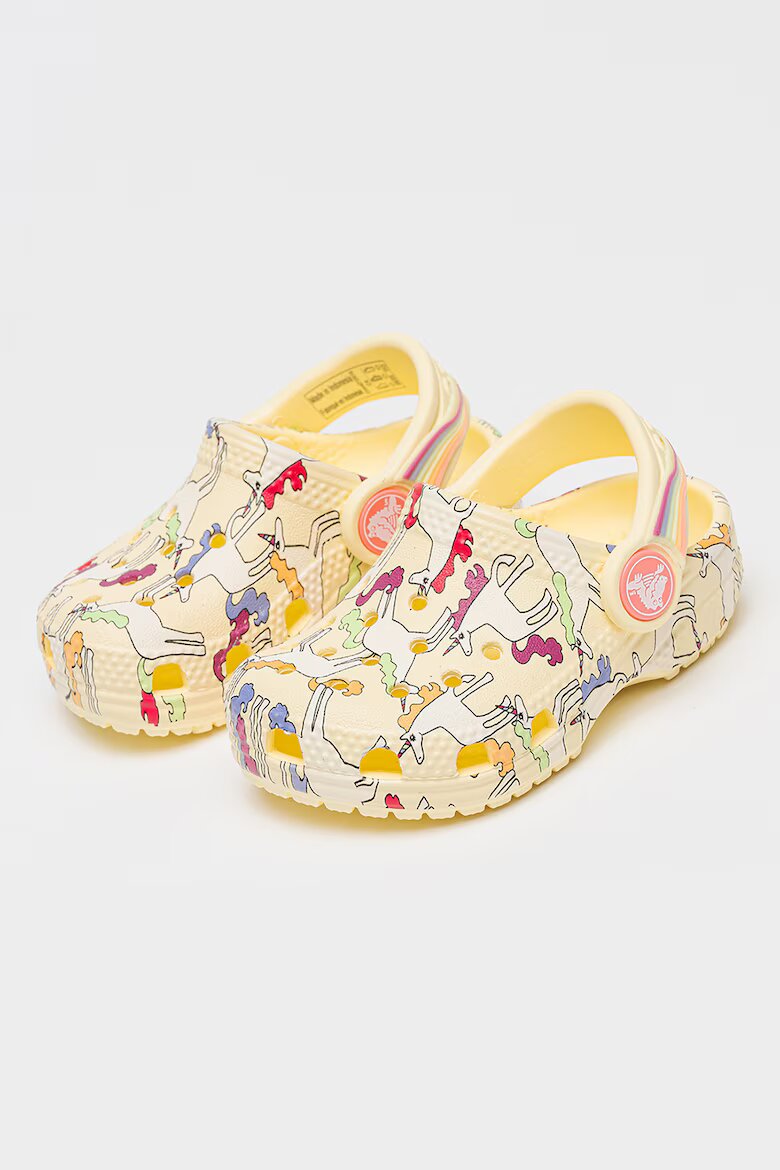 Crocs Сабо с десен Бял/Жълт
