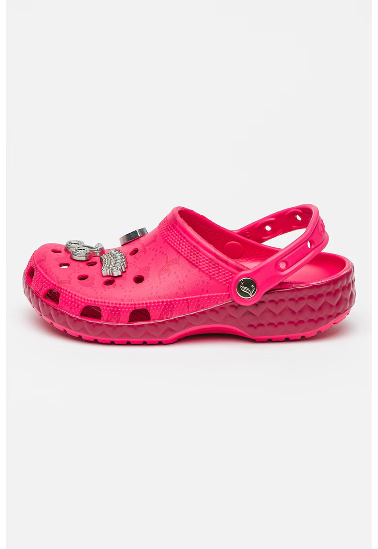 Crocs Сабо с перфорации - Фуксия/Сребрист