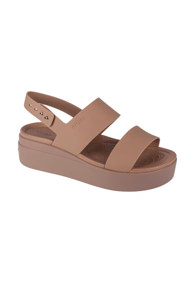 Crocs Сандали - Brooklyn Low Wedge 206453-2EL - кафяви - Кафяв