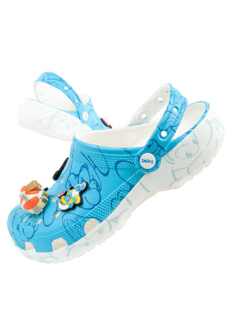 Crocs Сандали Smurfs - джапанки - дамски - модерни и удобни сабо - Smurfs - Светлосин