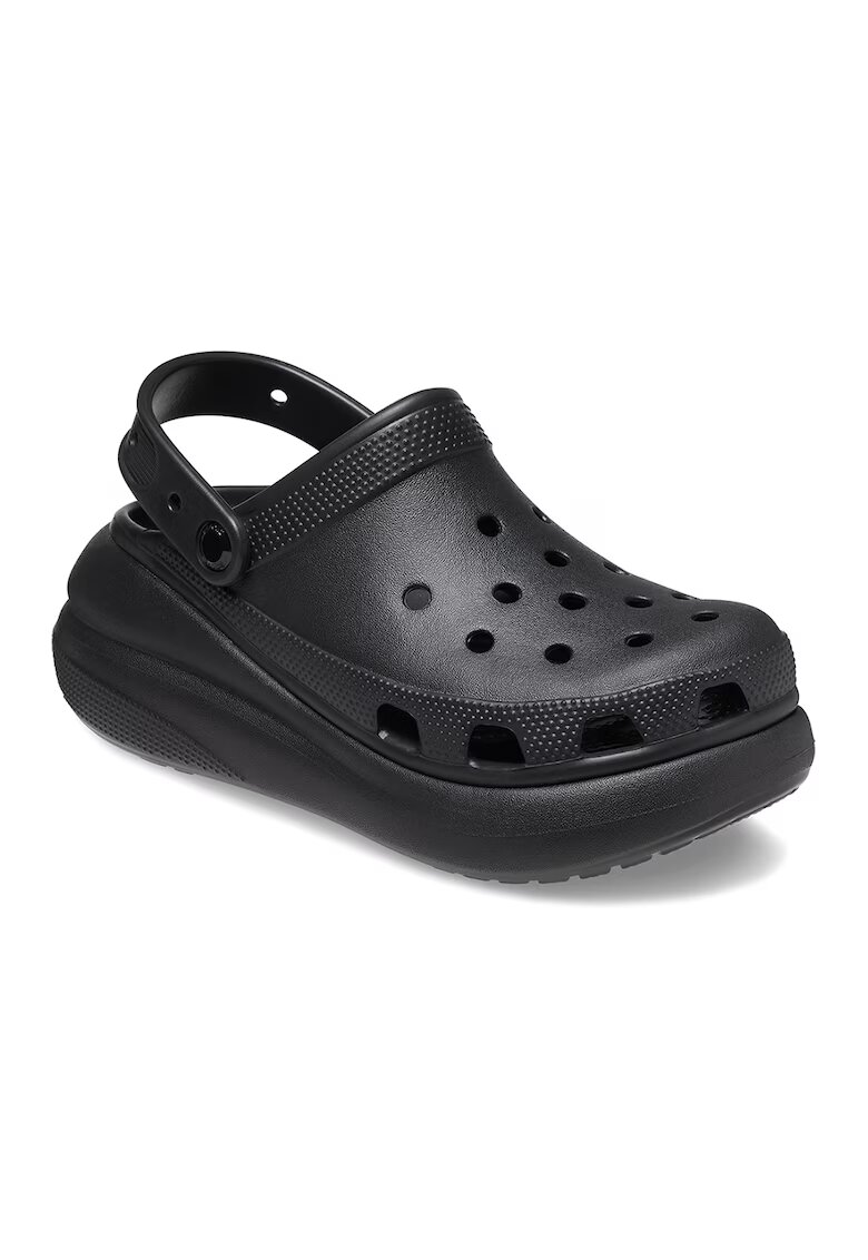Crocs Скосен крокс Crush с каишка на петата - Черен