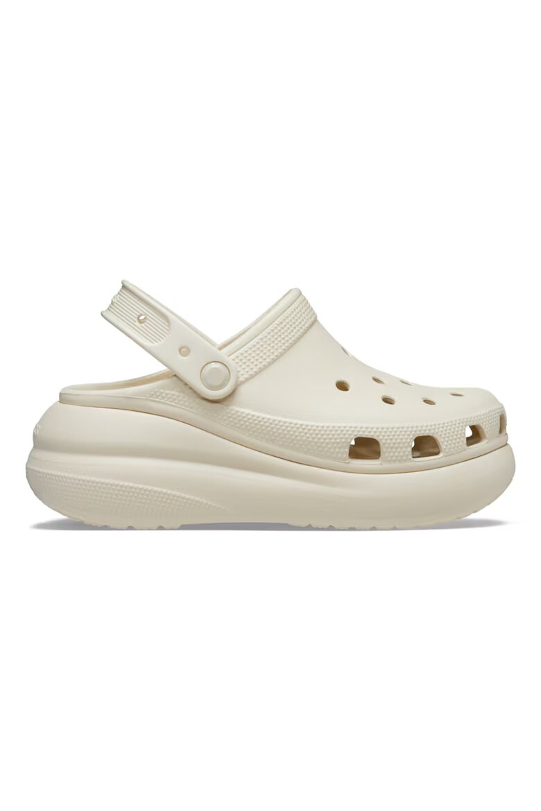 Crocs Скосен крокс Crush с каишка на петата Слонова кост