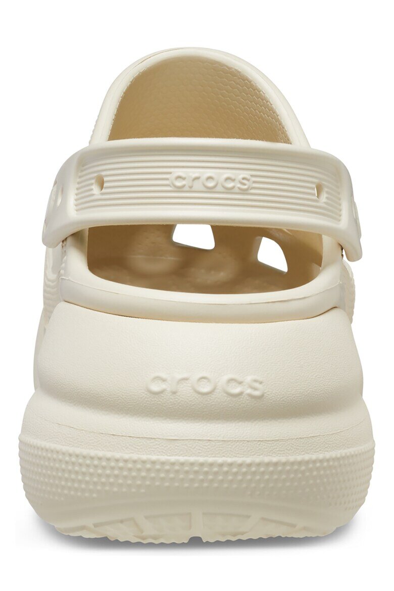 Crocs Скосен крокс Crush с каишка на петата Слонова кост