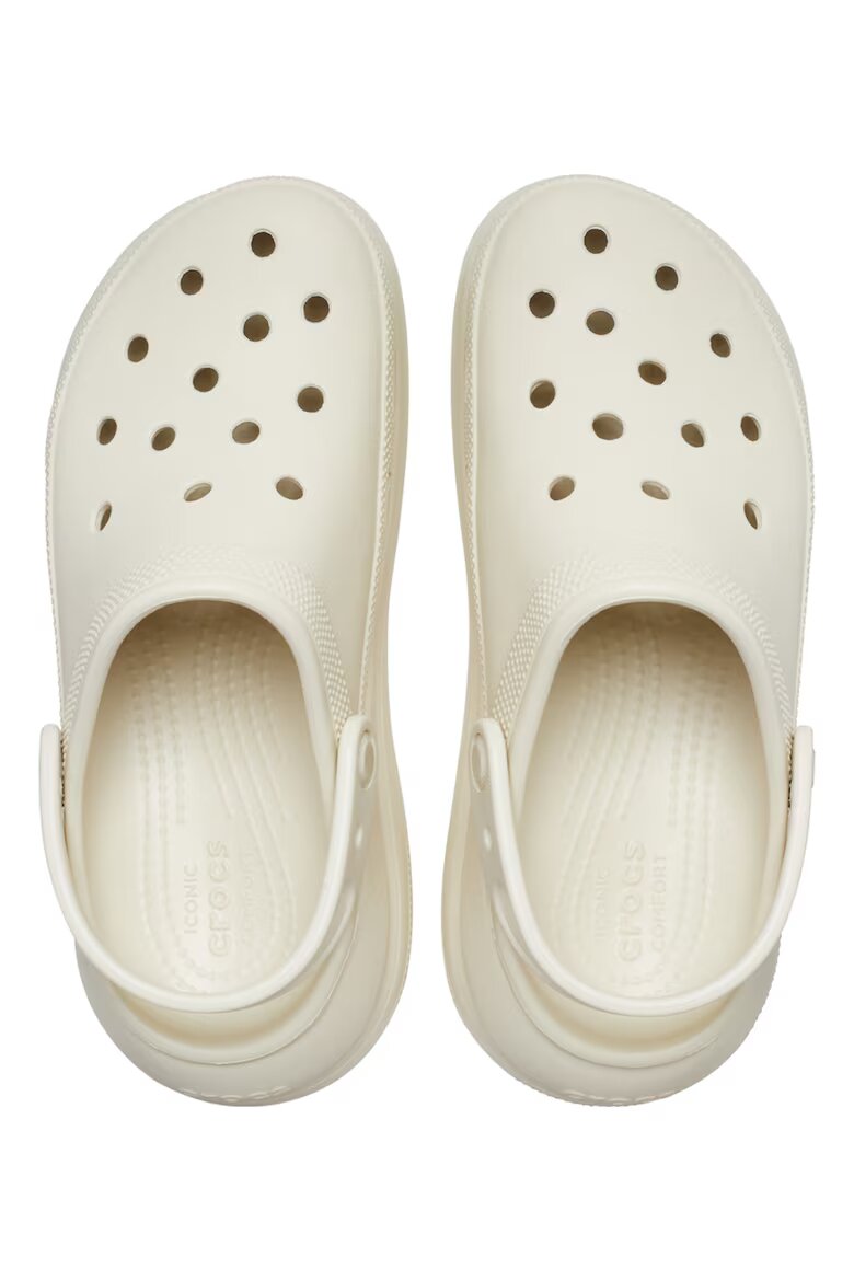 Crocs Скосен крокс Crush с каишка на петата Слонова кост