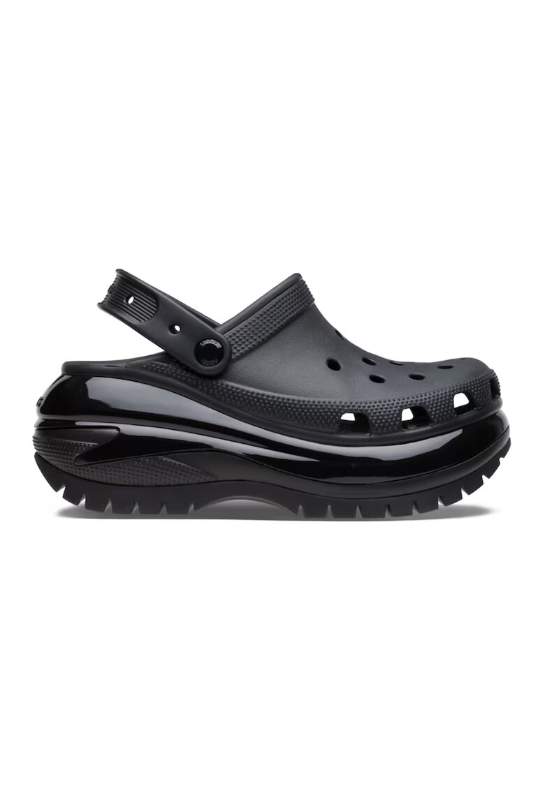 Crocs Скосено сабо Mega Crush - Избеляло черно