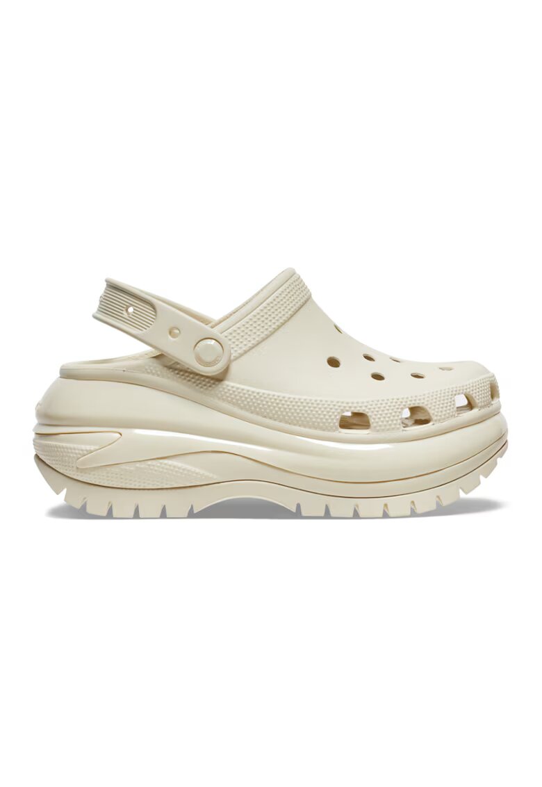Crocs Скосено сабо Mega Crush - Крем