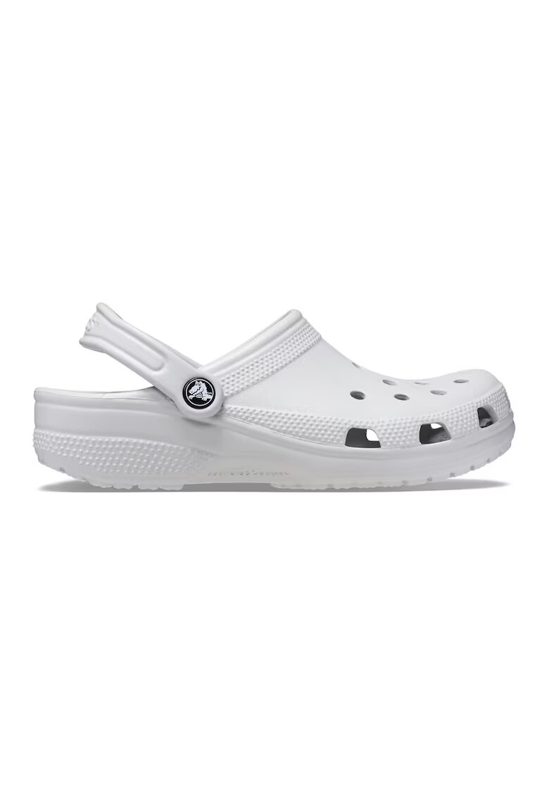 Crocs Унисекс гумиран крокс с лого - Бял