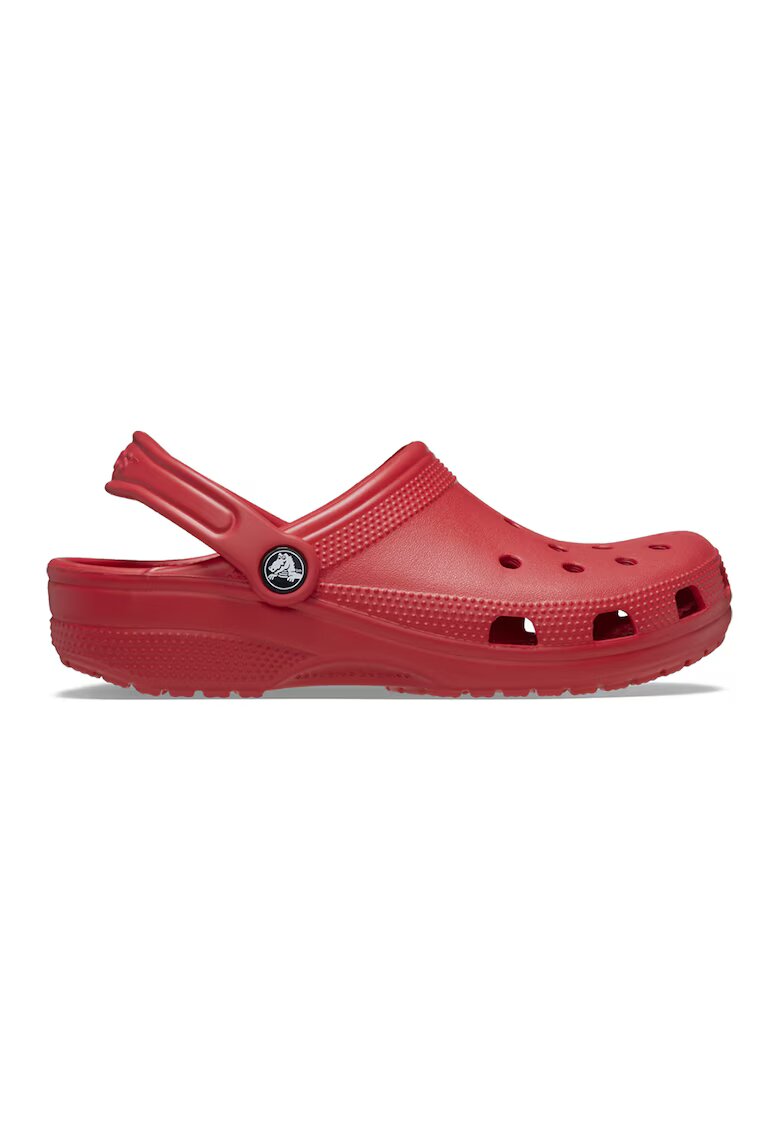 Crocs Унисекс гумиран крокс с лого - Тъмночервен