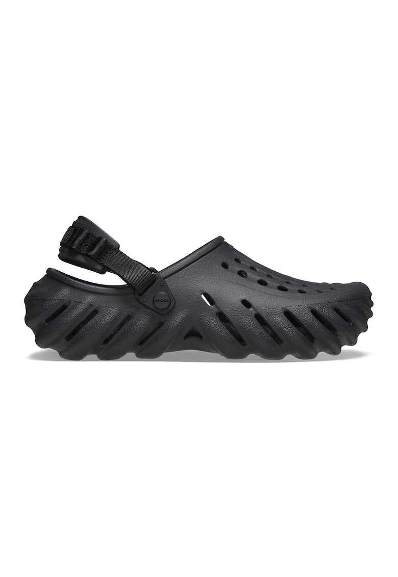 Crocs Унисекс крокс Echo с отворена пета и масивен дизайн - Черен