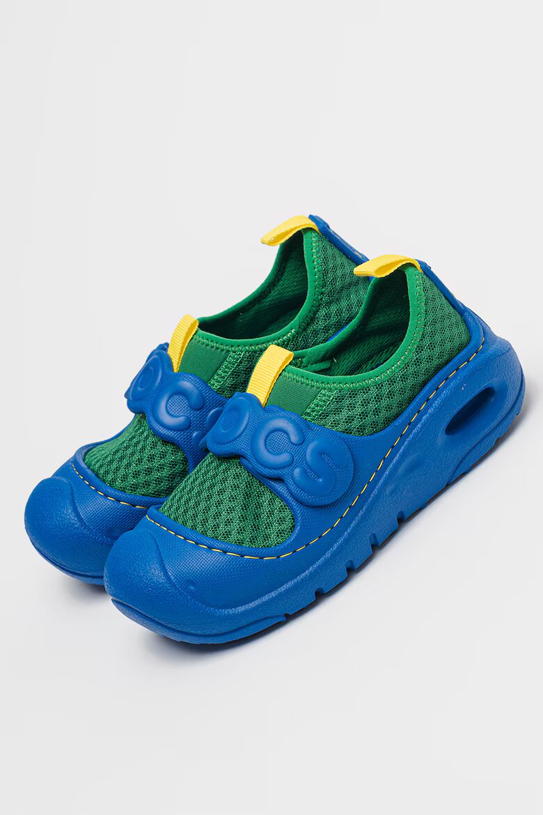 Crocs Водни обувки Swiftwater Splash с велкро Жълт/Бледозелен/Кралско Синьо