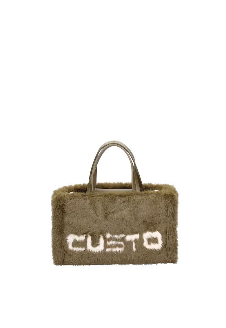 Custo Barcelona Чанта tote от еко пух с лого