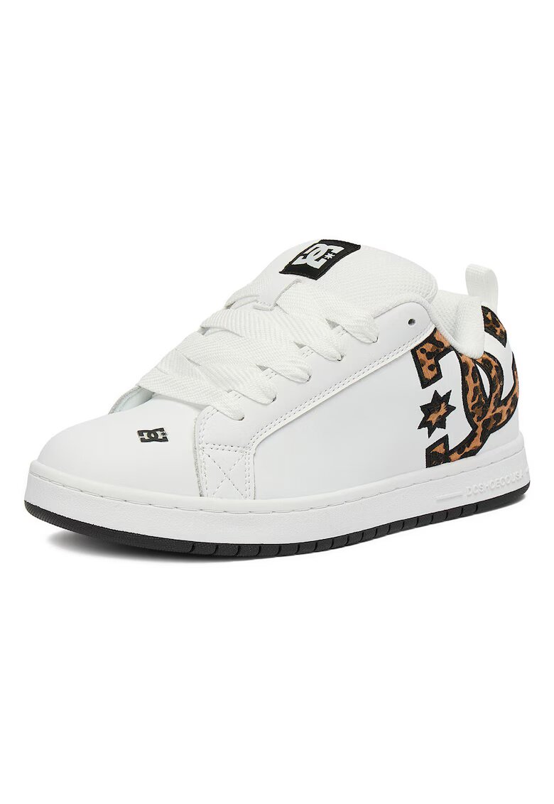 DC Shoes Дамски кецове - естествена кожа - - стрийтуеър стил - леопардов мотив