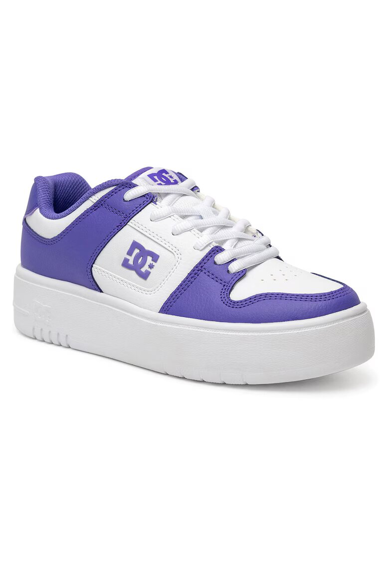 DC Shoes Дамски кецове MANTECA 4 PLATFORM A - естествена кожа - бял/лилав