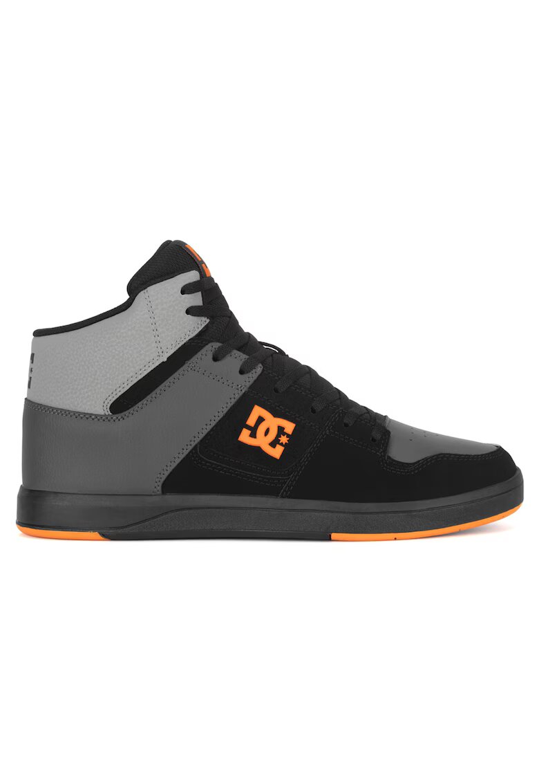 DC Shoes Мъжки кецове CURE HI TOP - естествена кожа - черно - сиво