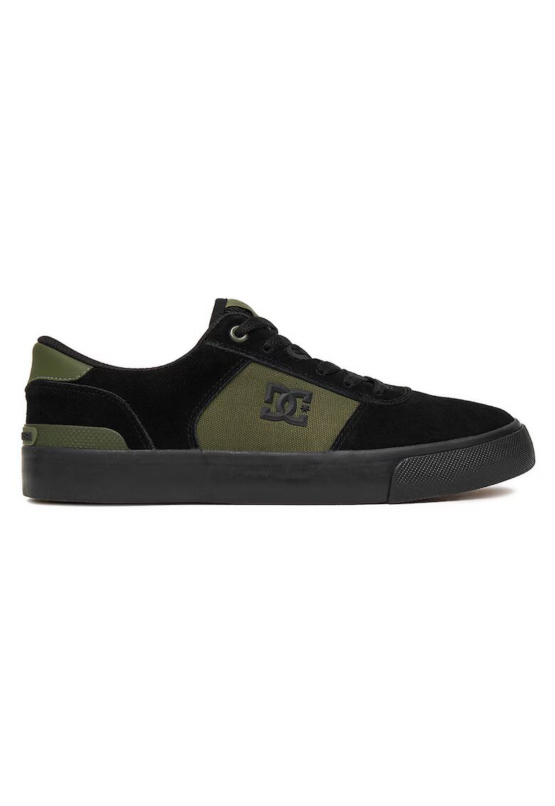 DC Shoes Мъжки кецове естествена кожа - черно/зелено