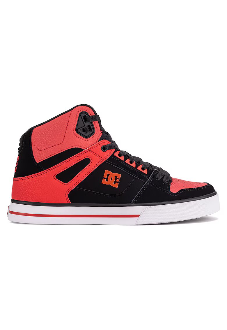 DC Shoes Мъжки кецове PURE HIGH-TOP WC ADY - червени - черни - естествена кожа