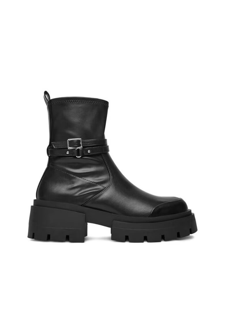 DeeZee Дамски боти W4LH101008D - черни - синтетични
