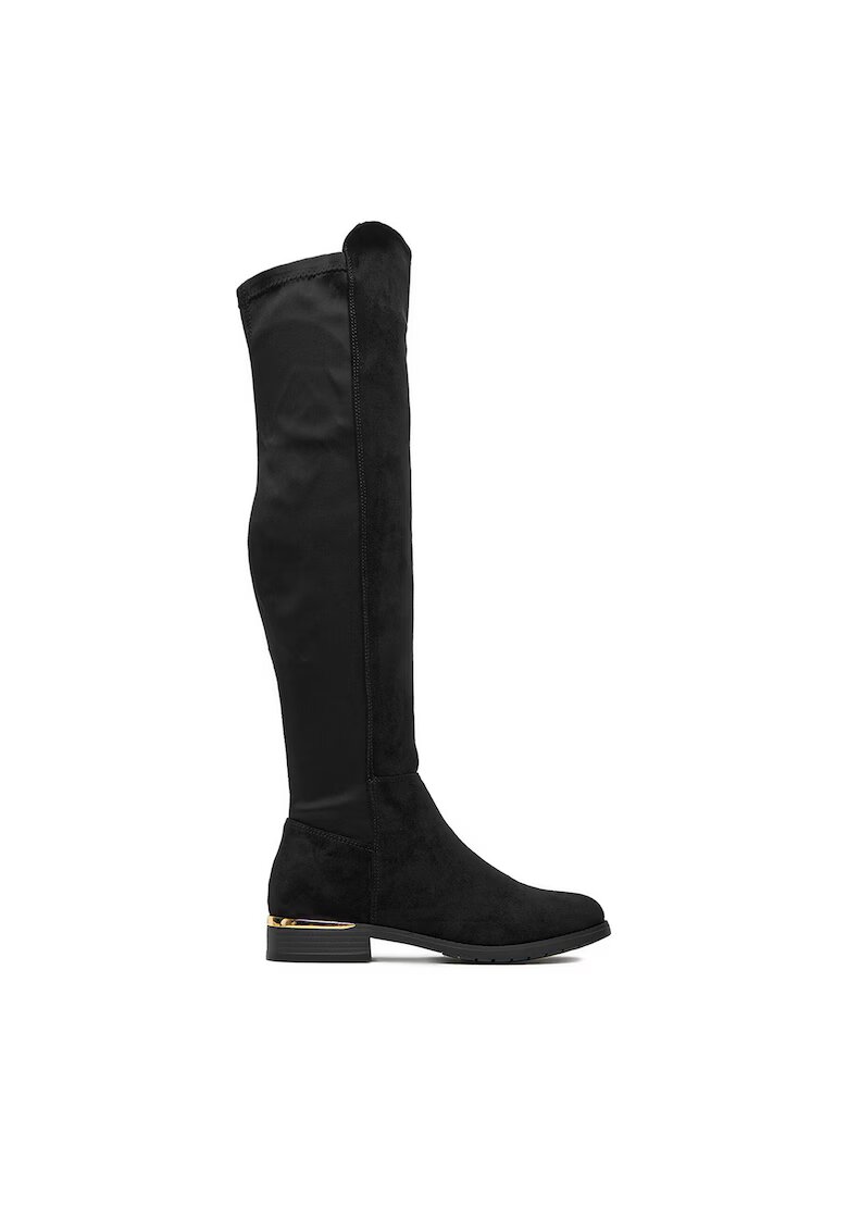 DeeZee Дамски ботуши - мускетарски - черни