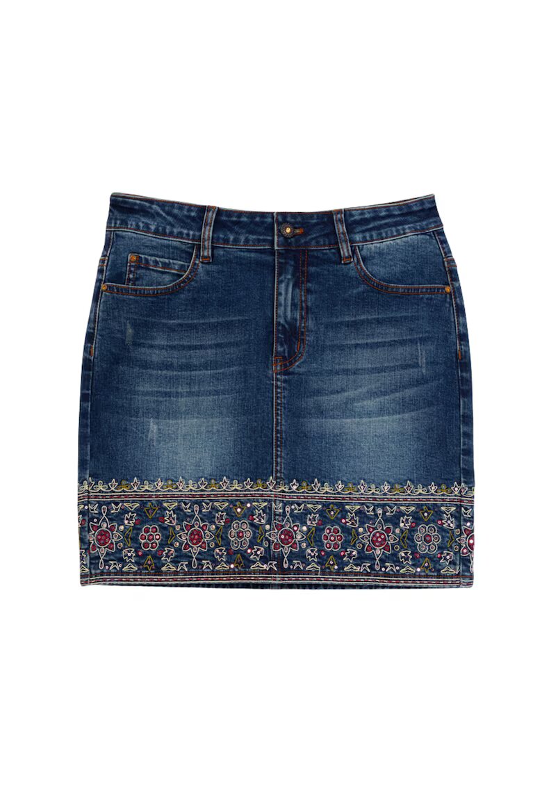 DESIGUAL Дамска пола - Деним - Флорален мотив 2288