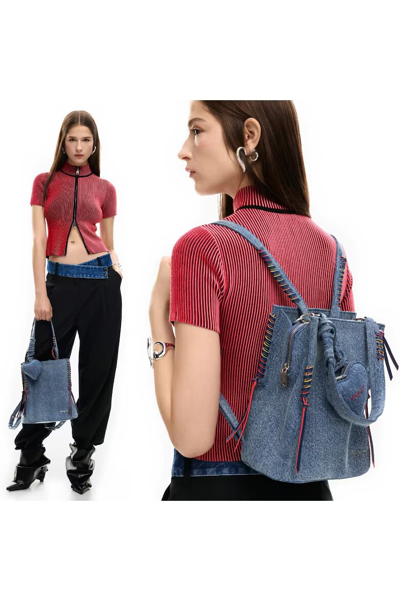 DESIGUAL Дамска раница серия Torio Denim Sumy Mini Soft Синя