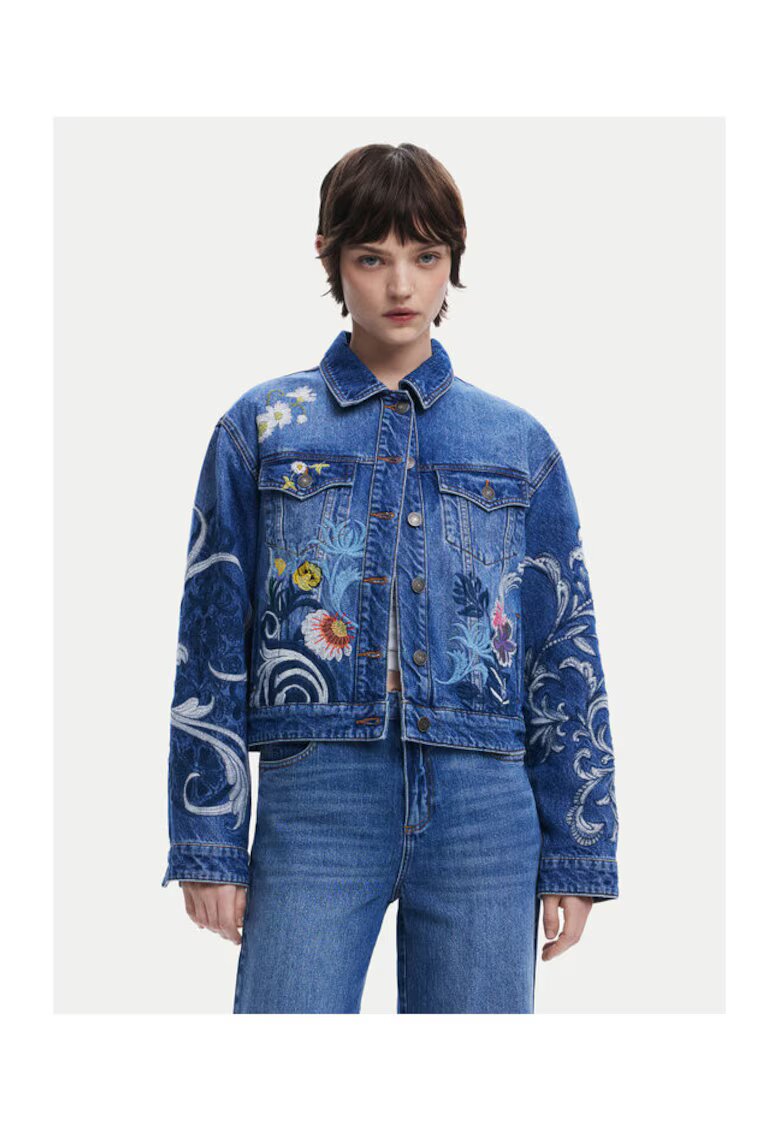 DESIGUAL Дамско дънково яке 25SWED55 - Памук -