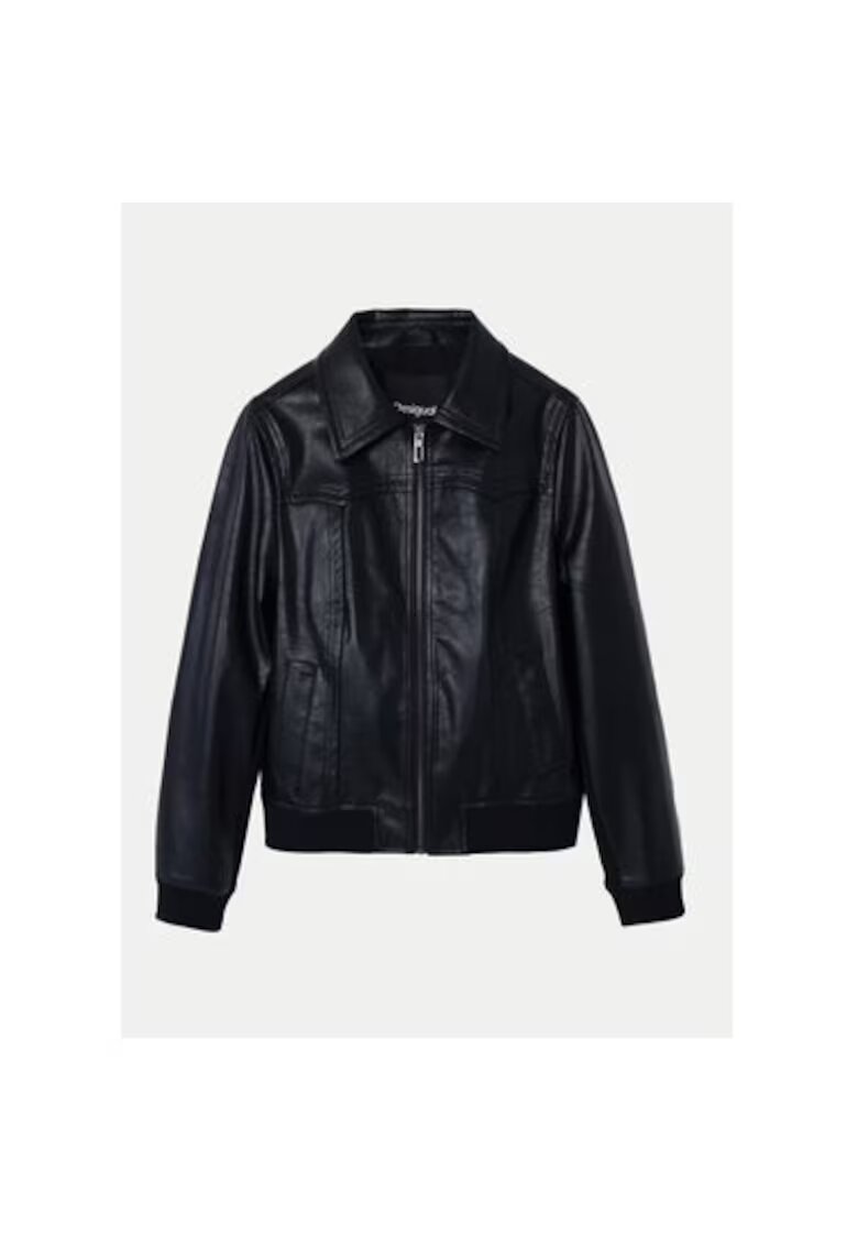 DESIGUAL Дамско яке - 304476747 - Екокожа - Черно