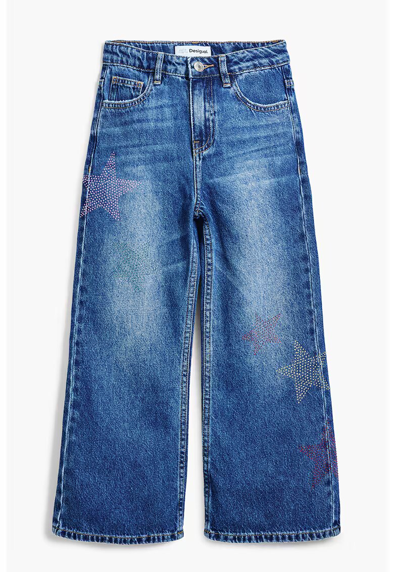 DESIGUAL Дънки с широк крачол и захабен ефект
