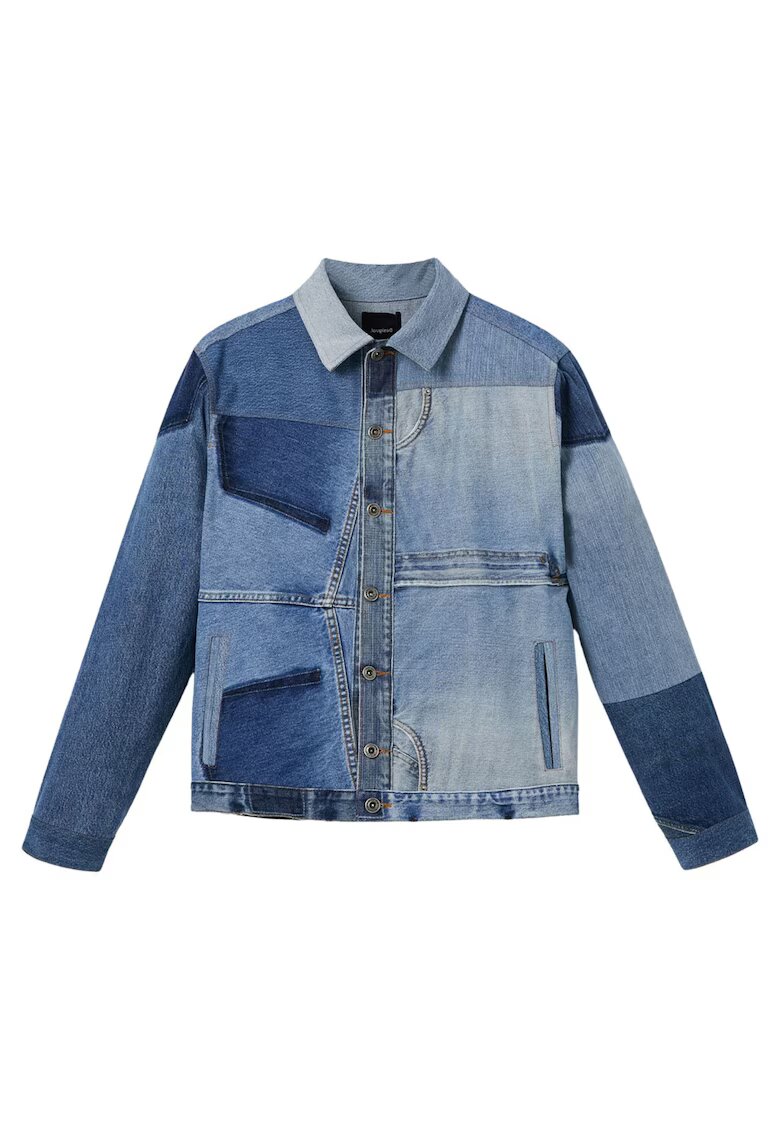 DESIGUAL Дънково яке Umberto - синьо - памук - за жени и мъже