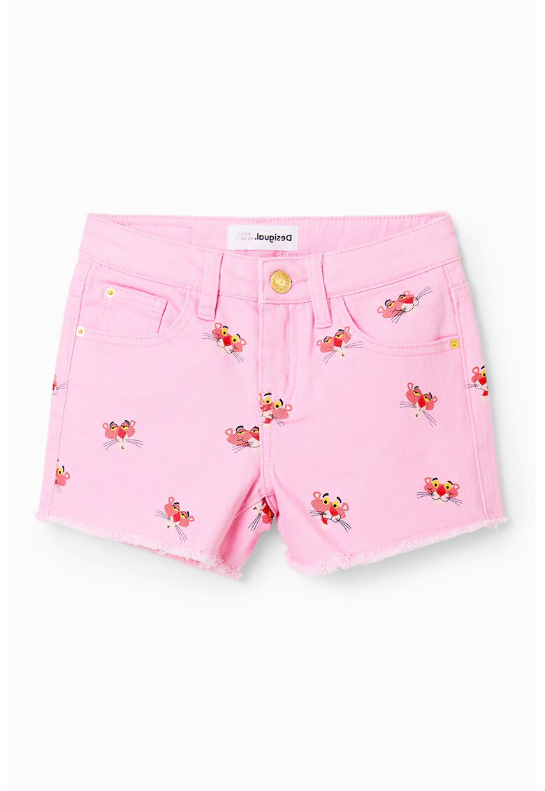 DESIGUAL Къси дънки с шарка на Pink Panther