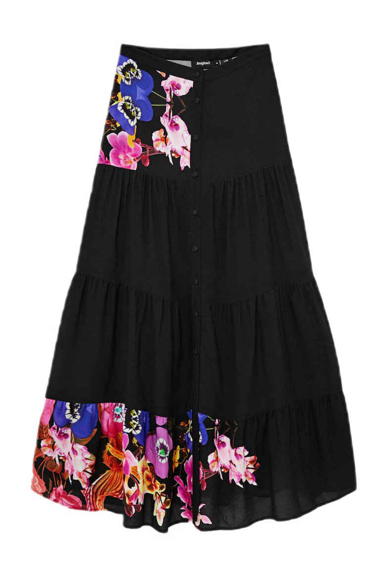 DESIGUAL Пола колекция Mans - макси - черна - вискоза