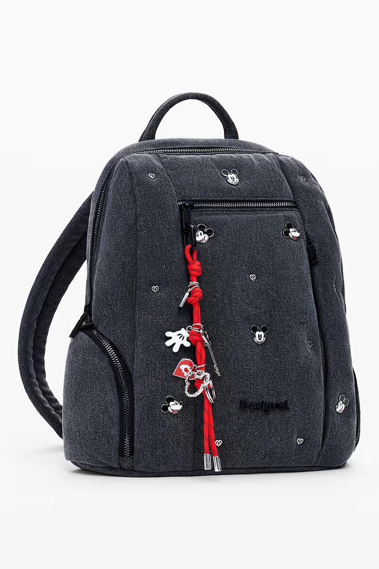 DESIGUAL Раница с детайли Mickey Mouse Въглен сиво