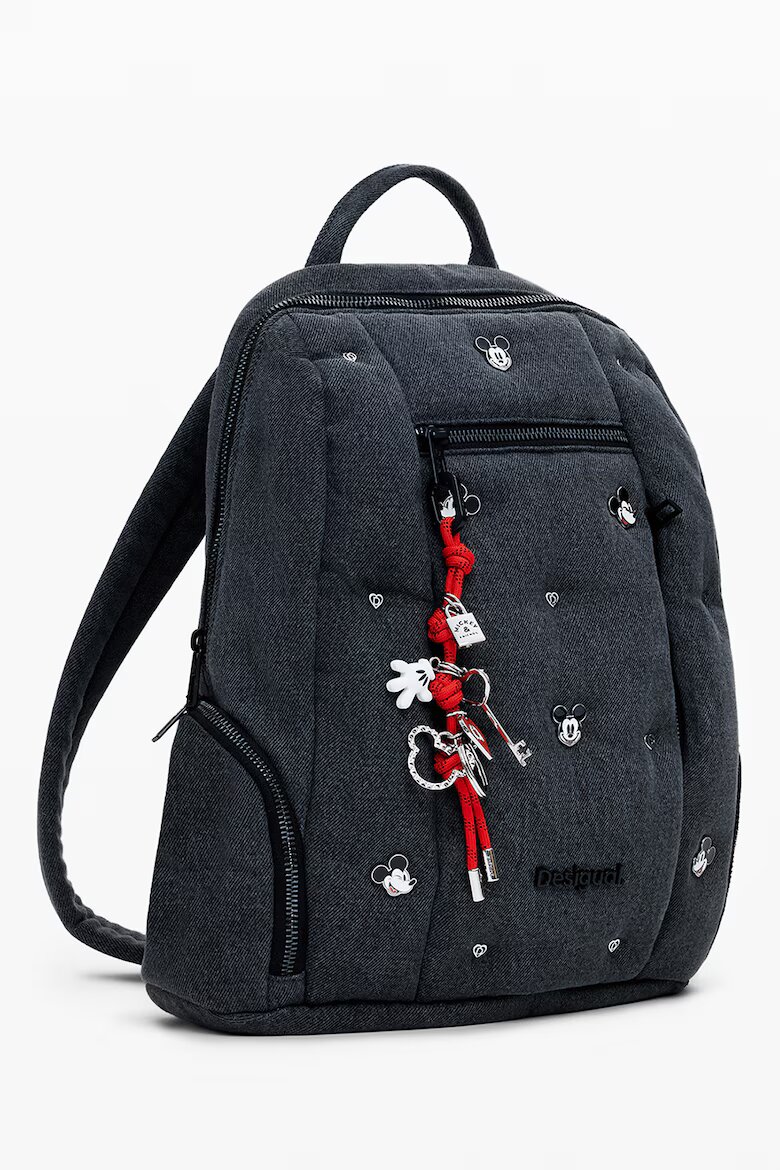 DESIGUAL Раница с детайли Mickey Mouse Въглен сиво