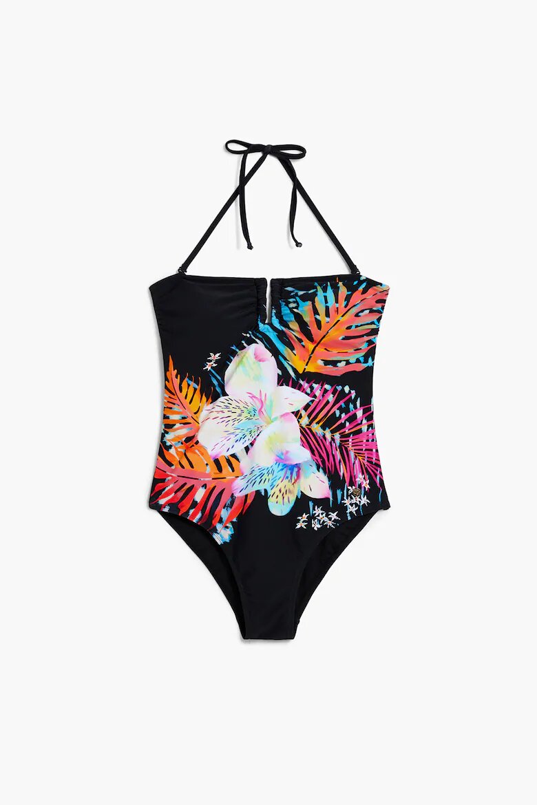 DESIGUAL Цял бански с флорален принт Многоцветен