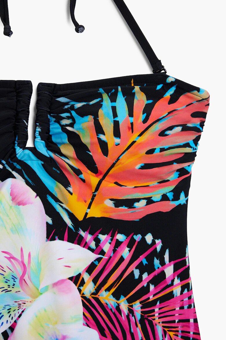 DESIGUAL Цял бански с флорален принт Многоцветен