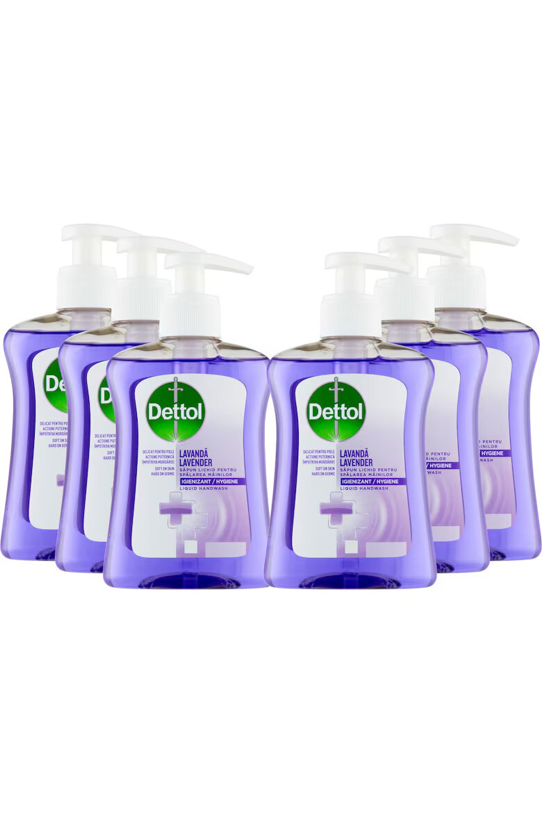 Dettol Антибактериален течен сапун Лавандула 6x 250 мл