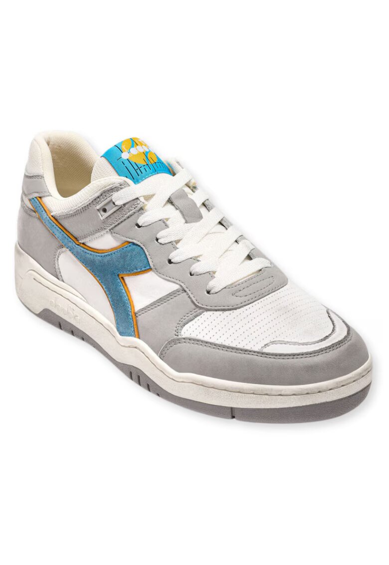 Diadora Мъжки спортни обувки B.560 Used - ретро стил - многоцветни - естествена кожа