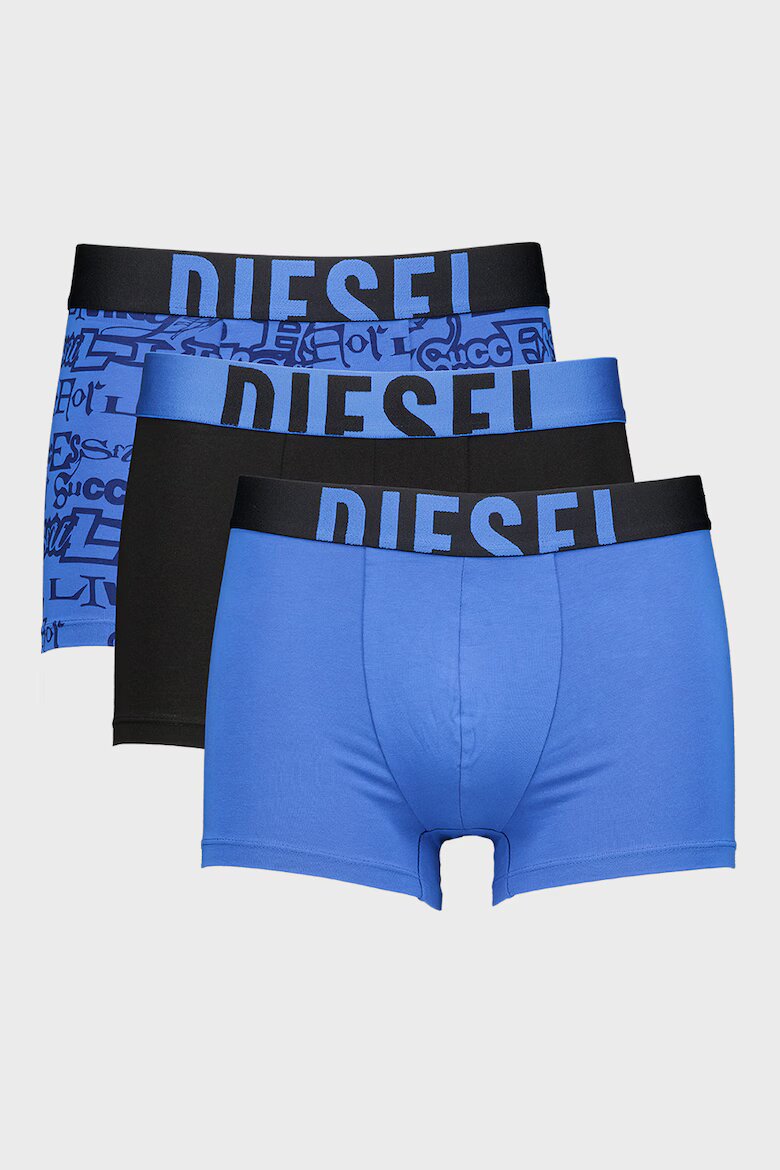 Diesel Боксерки Damien - 3 чифта Пастелносин/Черен