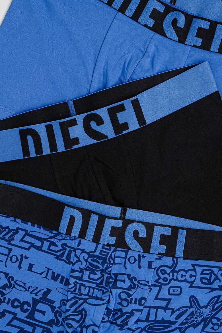 Diesel Боксерки Damien - 3 чифта Пастелносин/Черен