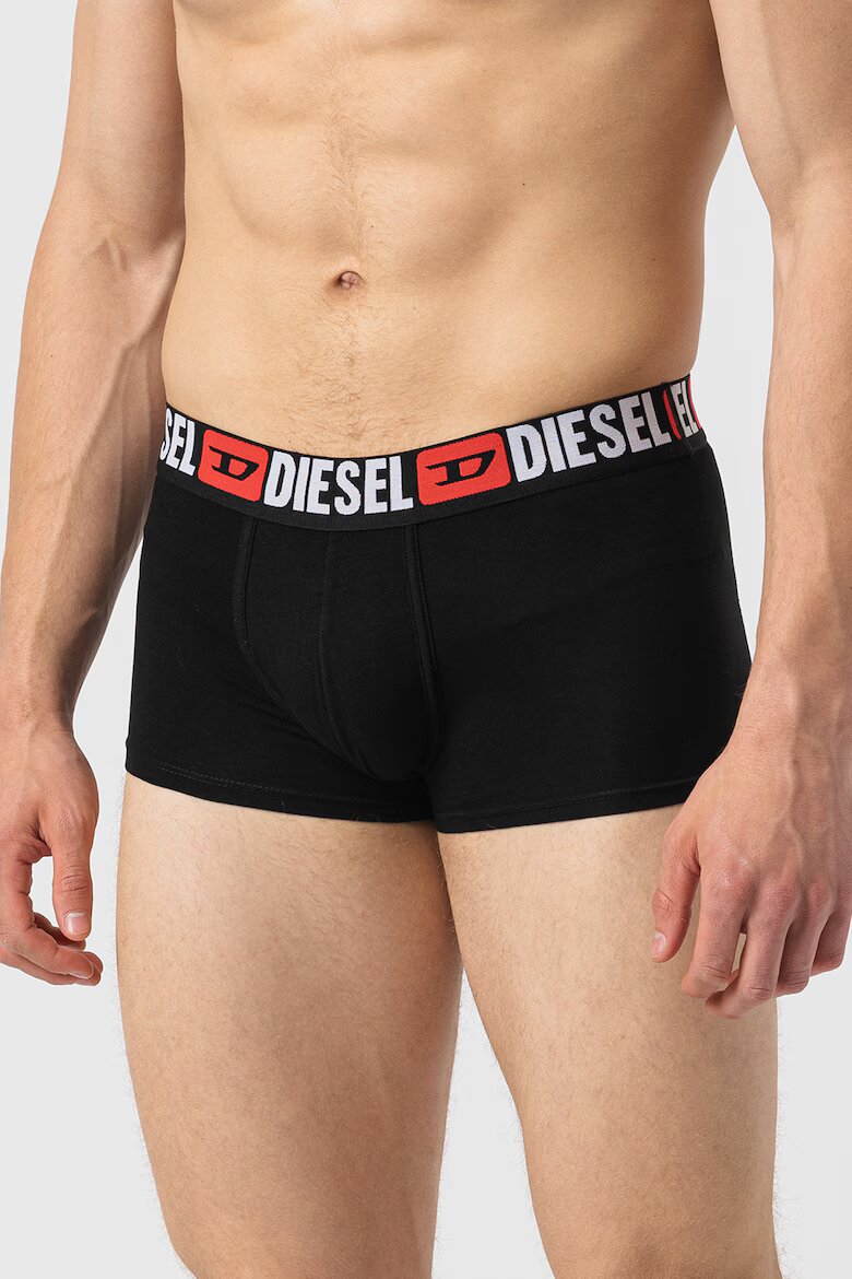 Diesel Боксерки Damien с лого на талията - 3 чифта Бял/Черен/Сив