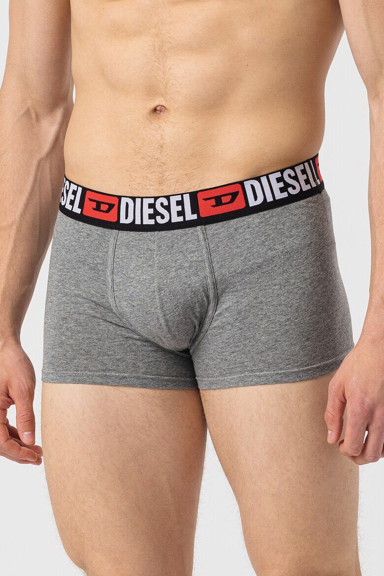 Diesel Боксерки Damien с лого на талията - 3 чифта Бял/Черен/Сив