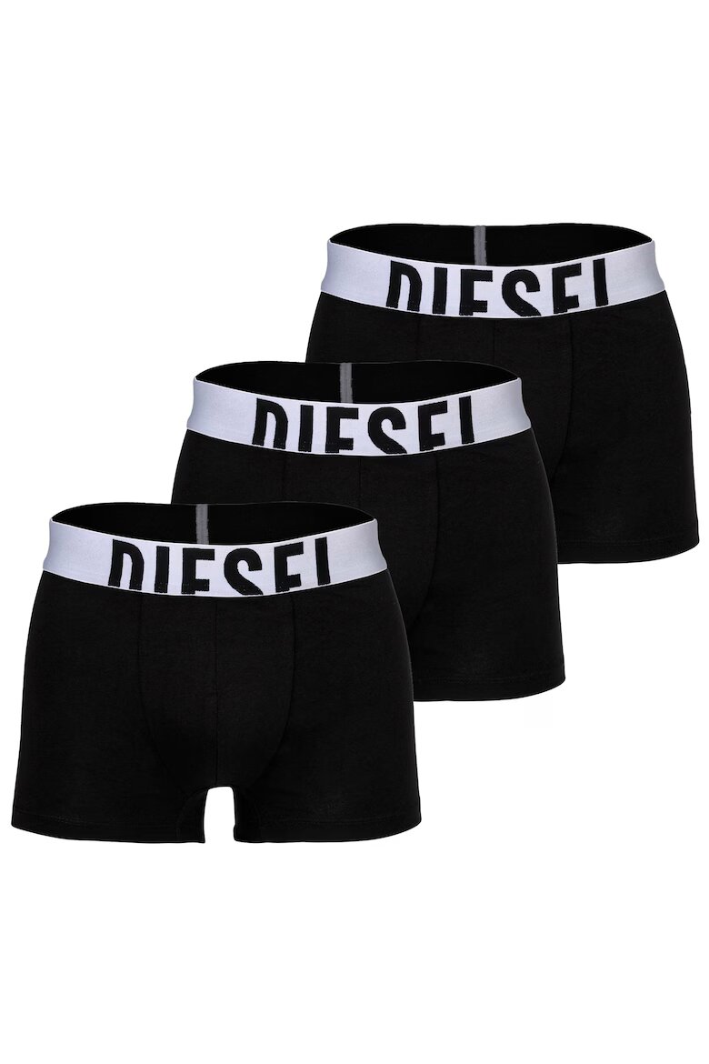 Diesel Боксерки Damien с лого на талията - 3 чифта Черен